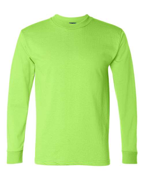 Unisex Union-Made Long Sleeve T-Shirt - Lime Green Front