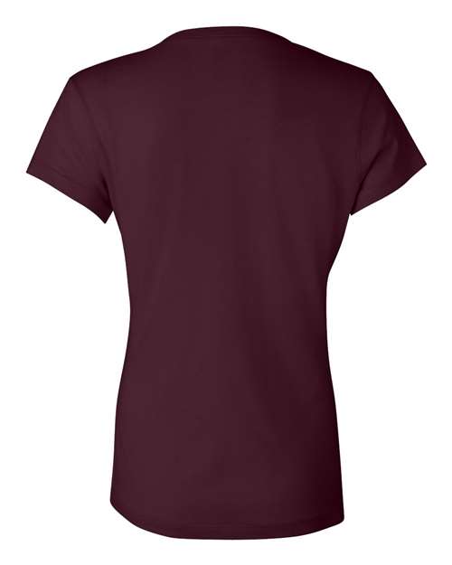 Women’s Jersey V-Neck Tee - Maroon Back