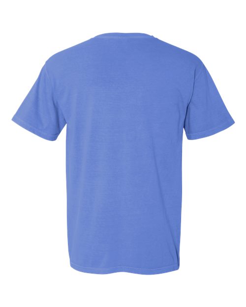 Unisex Garment-Dyed Heavyweight T-Shirt - Flo Blue Back
