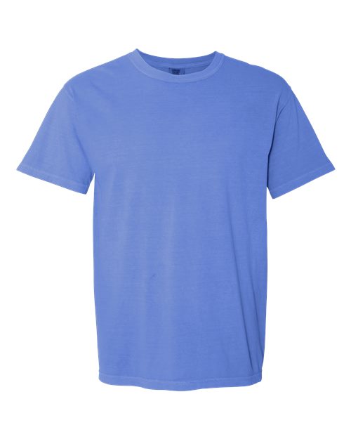 Unisex Garment-Dyed Heavyweight T-Shirt - Flo Blue Front