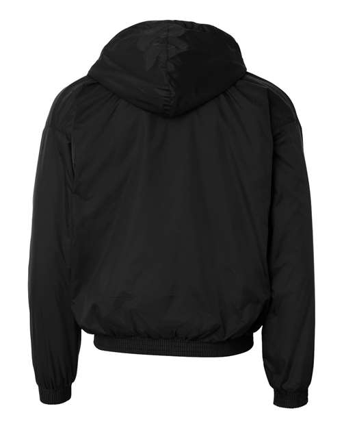 Unisex Fleece Lined Hooded Jacket - Black Back