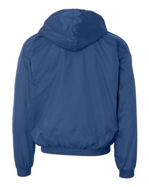 Unisex Fleece Lined Hooded Jacket - Royal Back