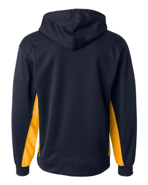 Men's Performance Fleece Hooded Sweatshirt - Navy/ Gold Back