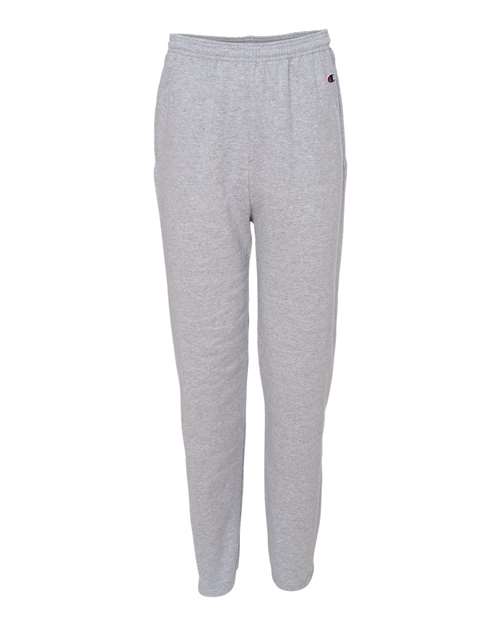 Men's Powerblend® Open-Bottom Sweatpants with Pockets - Light Steel Front