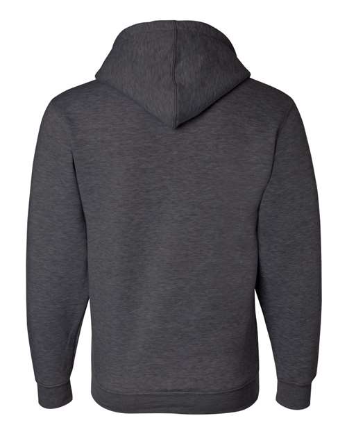 Unisex USA-Made Full-Zip Hooded Sweatshirt - Charcoal Heather Back