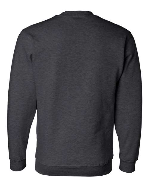 Unisex USA-Made Crewneck Sweatshirt - Charcoal Heather Back
