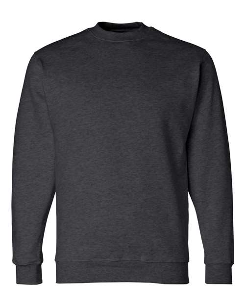 Unisex USA-Made Crewneck Sweatshirt - Charcoal Heather Front