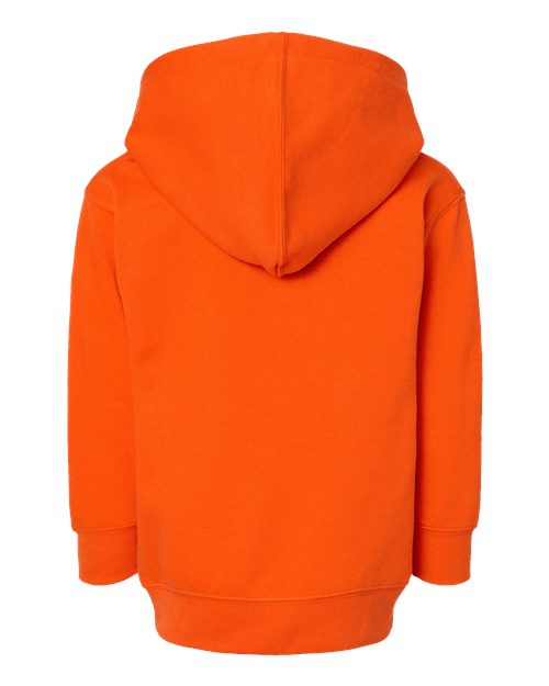 Toddler Pullover Fleece Hoodie - Orange Back