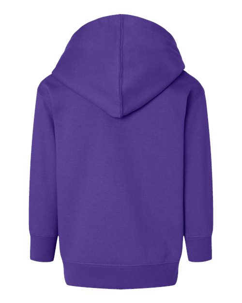 Toddler Pullover Fleece Hoodie - Purple Back