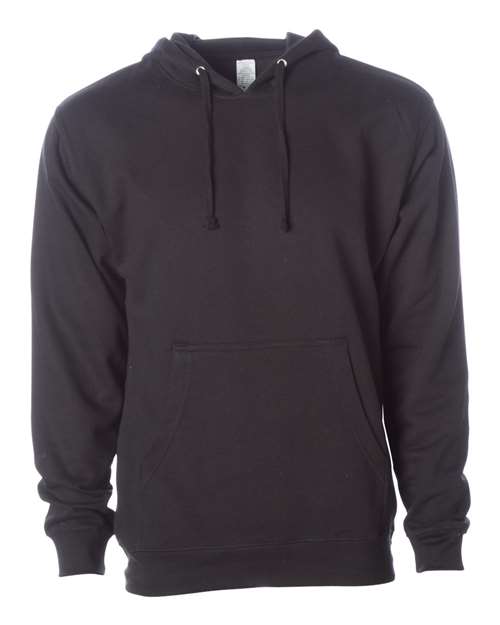 Unisex Midweight Hooded Sweatshirt - Black Front