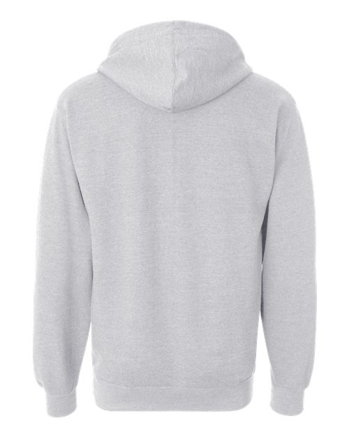 Unisex Midweight Hooded Sweatshirt - Grey Heather Back