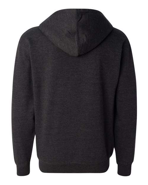 Unisex Midweight Full-Zip Hooded Sweatshirt - Charcoal Heather Back