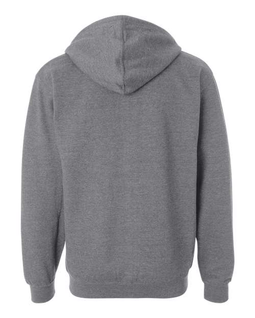 Unisex Midweight Full-Zip Hooded Sweatshirt - Gunmetal Heather Back