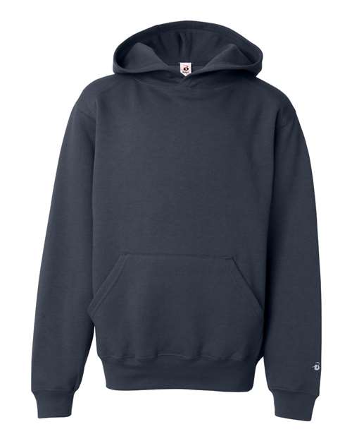Youth Hooded Sweatshirt - Navy Front