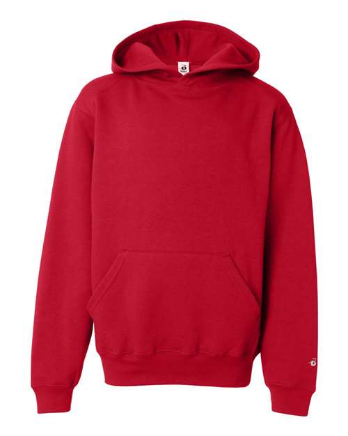 Youth Hooded Sweatshirt - Red Front