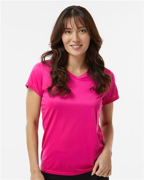Women's Nexgen Performance V-Neck T-Shirt - Scarlet Front