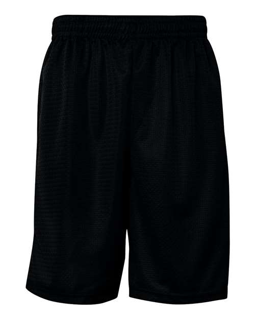 Men's Pro Mesh 9" Shorts with Pockets - Black Front