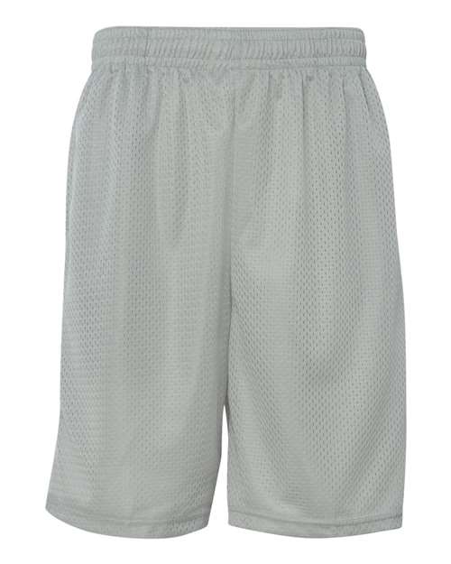 Men's Pro Mesh 9" Shorts with Pockets - Silver Front