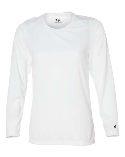 Women's B-Core Long Sleeve T-Shirt - White Front