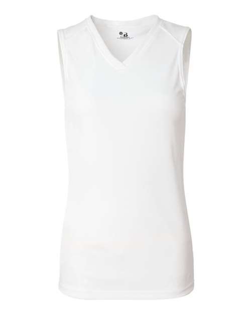 Women's B-Core Sleeveless T-Shirt - White Front