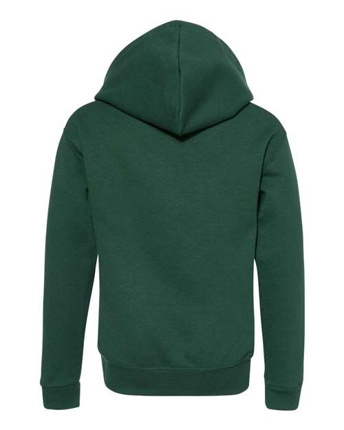Youth NuBlend® Full-Zip Hooded Sweatshirt - Forest Green Back