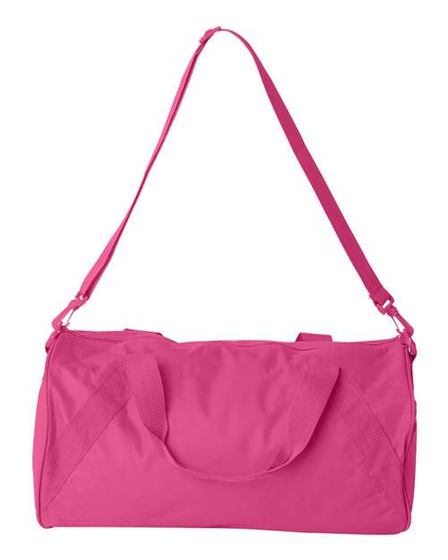 Recycled 18” Small Duffel Bag - Hot Pink Back