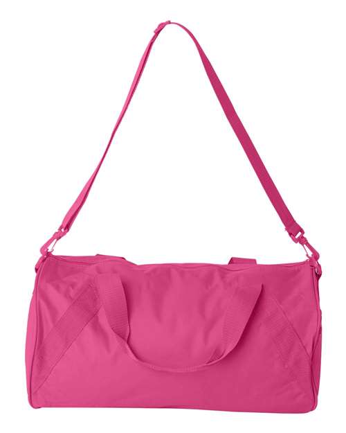 Recycled 18” Small Duffel Bag - Hot Pink Front