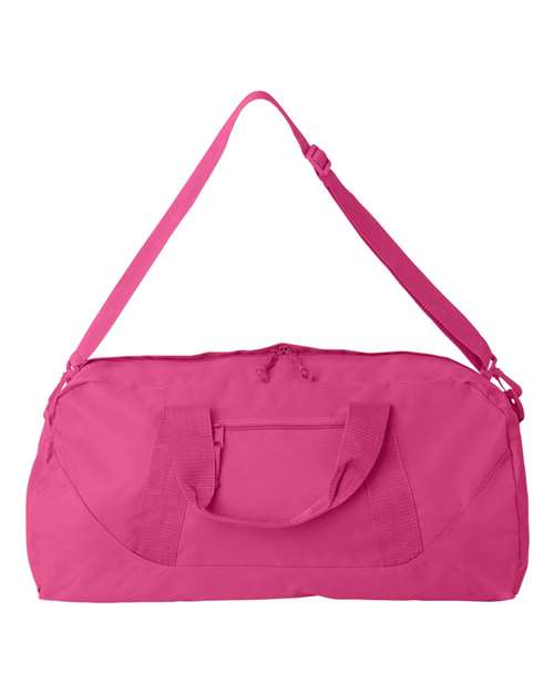 Recycled 23 1/2" Large Duffel Bag - Hot Pink Front