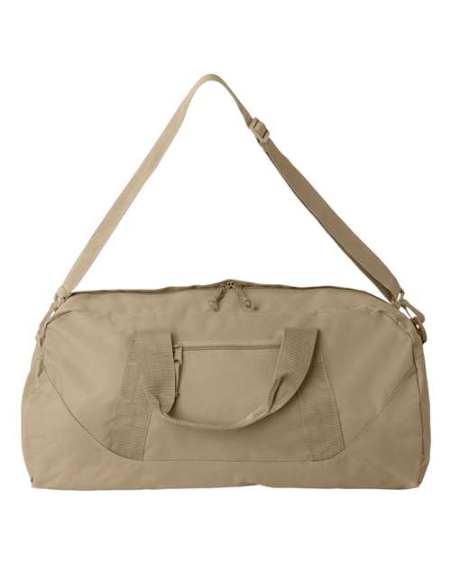Recycled 23 1/2" Large Duffel Bag - Light Tan Front