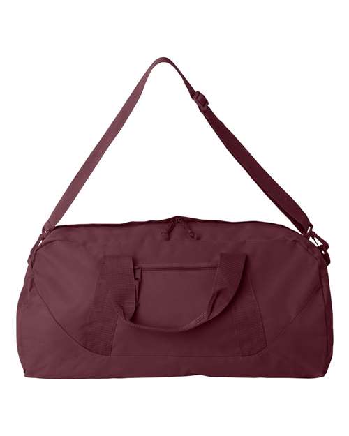 Recycled 23 1/2" Large Duffel Bag - Maroon Front