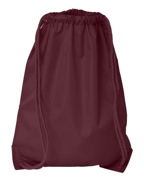 Drawstring Pack with DUROcord - Maroon Front