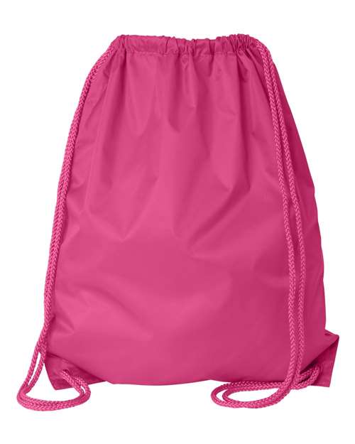 Large Drawstring Pack with DUROcord - Hot Pink Back