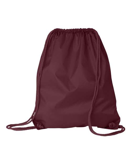 Large Drawstring Pack with DUROcord - Maroon Front