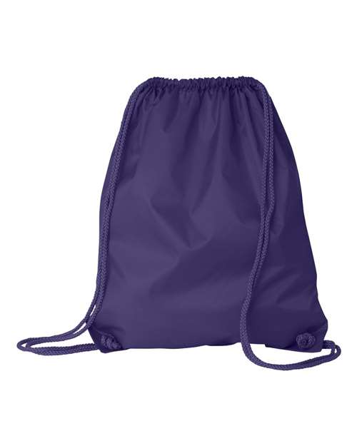 Large Drawstring Pack with DUROcord - Purple Front