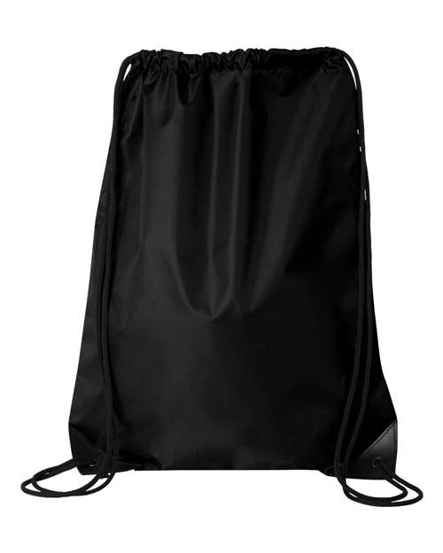 Value Drawstring Backpack - Black Front