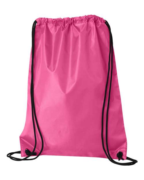 Value Drawstring Backpack - Hot Pink Back
