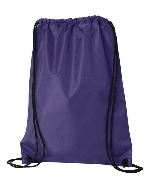 Value Drawstring Backpack - Purple Back