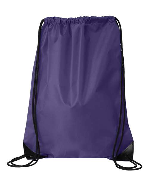 Value Drawstring Backpack - Purple Front