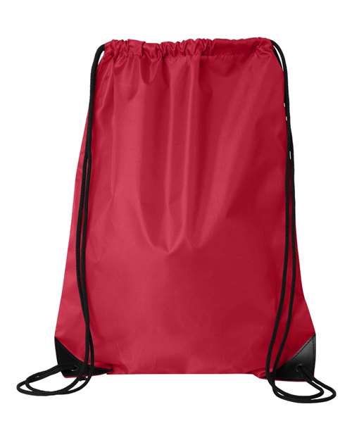 Value Drawstring Backpack - Red Front