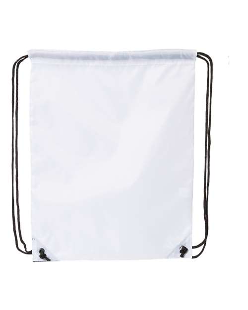Value Drawstring Backpack - White Back