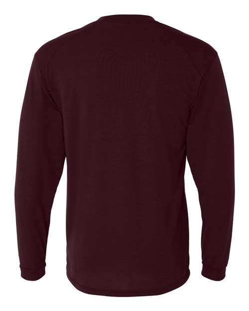 Men's B-Tech Cotton-Feel Long Sleeve T-Shirt - Maroon Back
