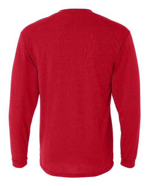 Men's B-Tech Cotton-Feel Long Sleeve T-Shirt - Red Back