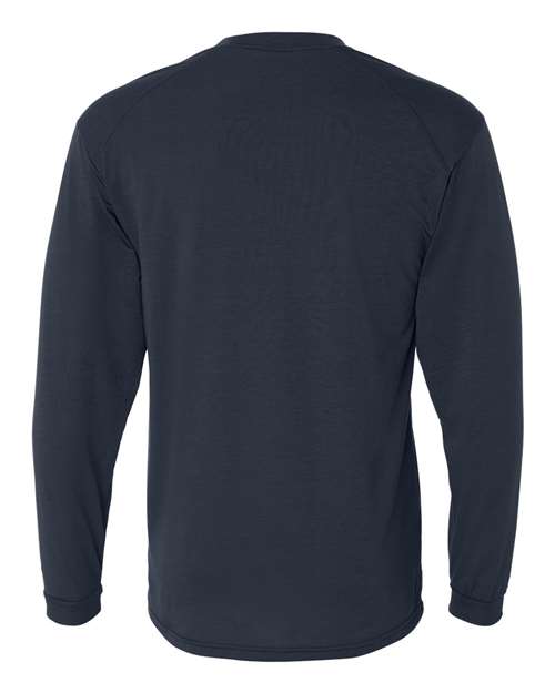 Men's B-Tech Cotton-Feel Long Sleeve T-Shirt - Navy Back