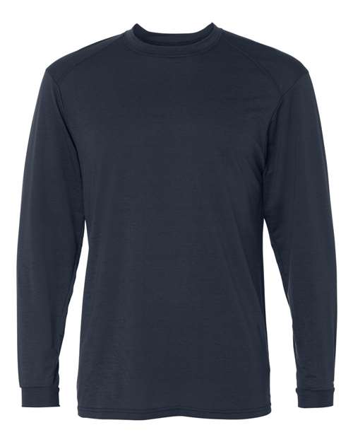 Men's B-Tech Cotton-Feel Long Sleeve T-Shirt - Navy Front