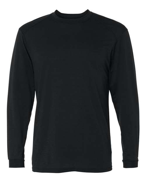 Men's B-Tech Cotton-Feel Long Sleeve T-Shirt - Black Front