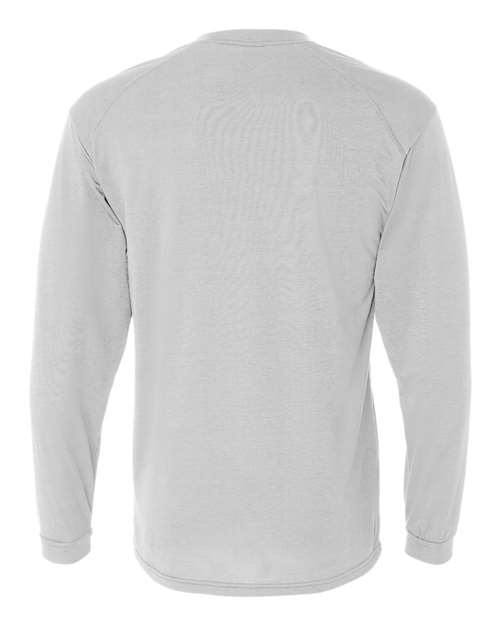 Men's B-Tech Cotton-Feel Long Sleeve T-Shirt - White Back