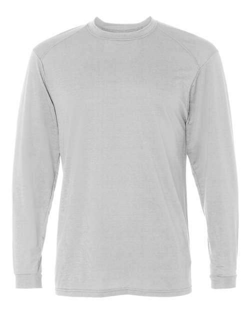 Men's B-Tech Cotton-Feel Long Sleeve T-Shirt - White Front