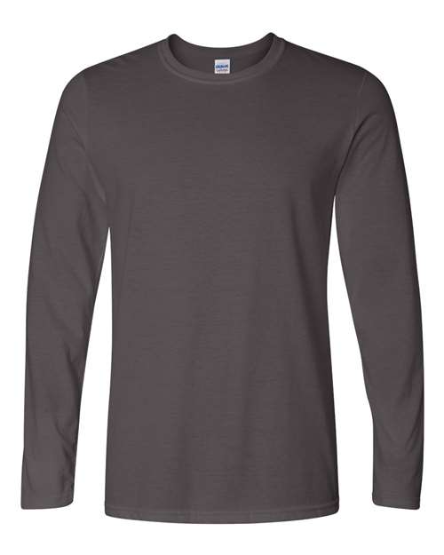 Gildan Unisex Softstyle® Long Sleeve T-Shirt - Charcoal Front