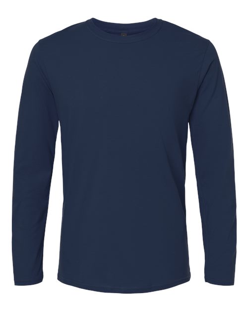 Gildan Unisex Softstyle® Long Sleeve T-Shirt - Navy Front