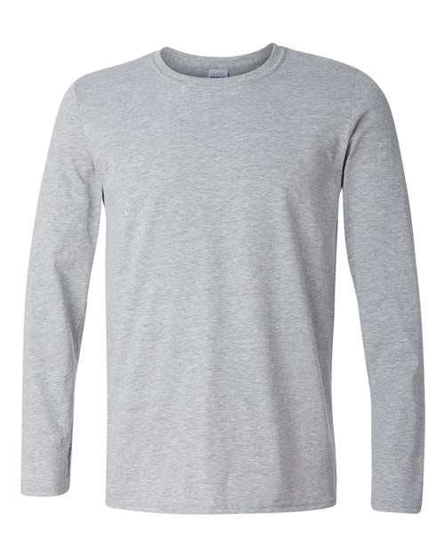 Gildan Unisex Softstyle® Long Sleeve T-Shirt - Sport Grey Front